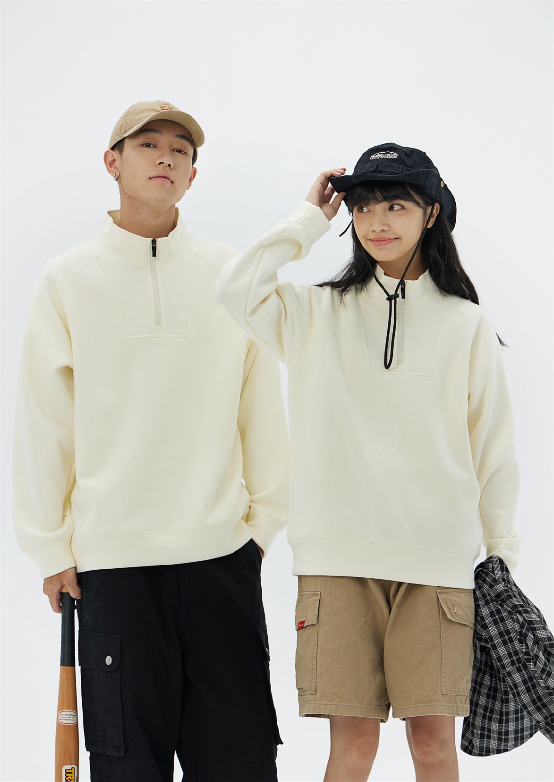 衛衣定制模特上身圖